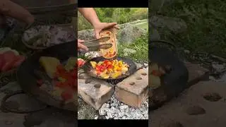 🌿🔥Griddle Fry in Nature 🌿🔥 | Not a Pan, a Griddle! 🥩🌲#GriddleCooking  #outdoorcooking