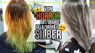Haare SILBER FÄRBEN! - wir färben meine Haare Silber/Grau!! 😱