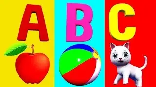 A for apple 🍎 ABC phonic song 1234 numbers song nursery rhymes 1 10 counting song 