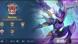 Enemy MANIAC?! No Problem!! Twilight Harbinger 1v5 Gameplay - MLBB #mlbbcreatorcamp