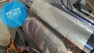 Beginner level - How to wrap your fuel / gas tank cover in Hexis Gloss carbon film!