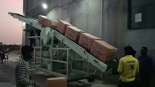 Truck Loading Conveyor Double Boom Height Adjustable