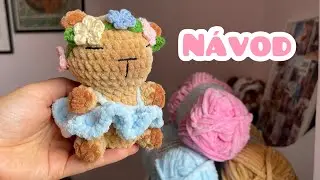 Návod 📝 na háčkovanou Kapybaru v šatičkách 👗💐