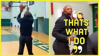 OBAMA casually shoots a 3 pointer (Basketball) / Top daily viral #shorts