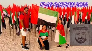 FLAG GARDEN | 4000 Flags🇦🇪 | Kite Beach| Portrait, His Highness Sheikh Mohamed bin Zayed Al Nahyan