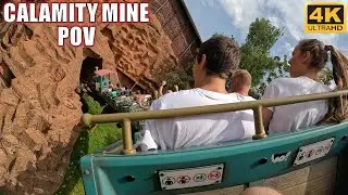 Calamity Mine POV (Back Row, 4K 60FPS), Walibi Belgium Vekoma Mine Train | Non-Copyright