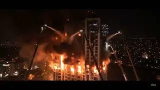 Fiery High Rise Evacuation Video#fire #movie #inferno #explosion #film #firefighter