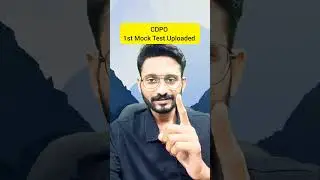 #shorts CDPO 1st mock test uploaded