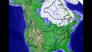 North American Drainage Basins during Deglaciation: ICE-5G/VM2 model