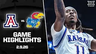 #1 Arizona vs. #9 Kansas Game Highlights | 2025-26 Big 12 Men's Basketball