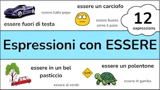 Italian Verbs - Expressions with ESSERE (INTERMEDIATE A2-B1) - 12 Expressions + Quiz & Translation