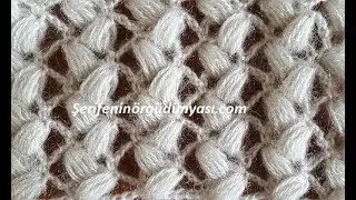 Tığ işi Laleler Yelek Lif ve Şal Modeli