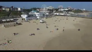 Fly a drone in the sunny day at Bournemouth