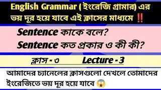 Kinds of Sentence | Basic English Grammar | Lecture 3 |