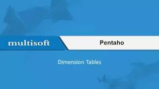 Get acquainted with Pentaho