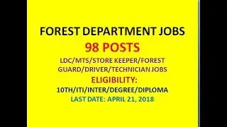 FOREST RESEARCH INSTITUTE RECRUITMENT NOTIFICATION 2018 | 98 POSTS | 10TH/INTER/DEGREE/DIPLOMA/ITI |