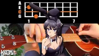 Bunny Girl Senpai OST - FUKASHIGI NO CARTE Easy Ukulele Tutorial