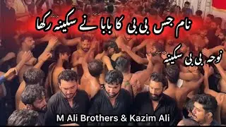 Nam jiss BIBI Ka baba na Sakina Rakha | Noha BIBI Sakina as | M Ali brothers & Kazim Ali |