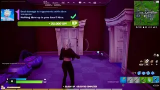 Deal damage to opponents with alien weapons fortnite