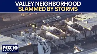 Aerials show extensive storm damage in Tempe l FOX 10 Phoenix