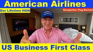 American Airlines Business First Class (Kompletter Flug Bericht) Lifetime HON #americanairlines