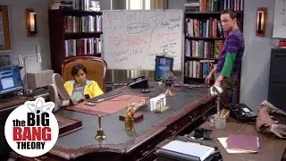 Raj's Huge Desk | The Big Bang Theory
