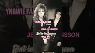 Yngwie & Jen&rsquo;s trade Solos on, RIOT IN THE DUNGEON! #yngwiemalmsteen #jensjohansson #risingforce