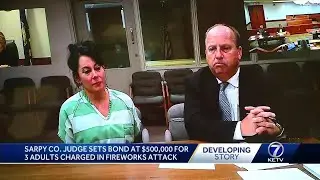 Nebraska judge sets bond for 3 adults charged in fireworks attack
