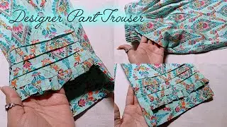 Branded Pant Trouser Cutting and Stitching | Trendy Poncha Design | Pant Trouser Cutting with pocket
