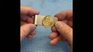 Abraham Lincoln Money Clip Gold Dollar Coin Uncirculated Stainless Steel #abrahamlincoln #moneyclip