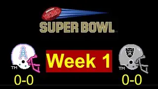 Tecmo Super Bowl (NES) Houston Oilers vs Los Angeles Raiders Week 1