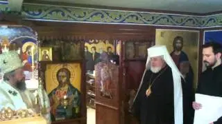 Archbishop Leo of Finland visits Bishop Dositej