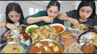 Big Bite👹 Food Challenge Golgappa, Korean Spicy Momos, Burger, Mini Samosa, Kadhi Chawal, Biryani