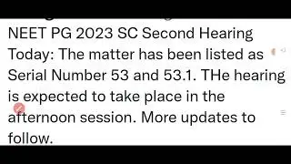 Today's SC Hearing Urgent Upadate By Adv. On Neet PG Postponement 👍 llNeet pg 2023 Latest News Today