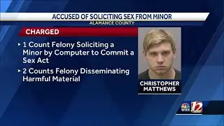 Alamance: 19-year-old charged with soliciting a minor caught by undercover officer