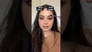 Eyebrow Pencil VS Brow Powder✅ #eyebrows #brows #makeuptips #beautytips