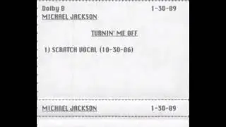 Michael Jackson - Turnin' me off [Vocals and Instrumental Snippet]