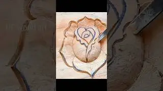 Easy carving tulips flower #woodcarving #woodworking #tulips #flowers