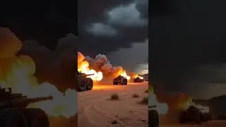Qatar's Desert Warfare: The Power of Four Wheel Heavy Artillery​🌵💣🇶🇦 #qatar #four #wheel #artillery