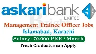 Askari Bank jobs Askari bank management trainee officer jobs for male & females !!