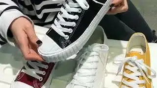 WOTEAY Women Fashion Korean Canvas Shoes