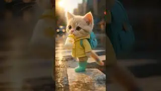 🌧️ Cute Cats in the Rain Wearing Adorable Raincoats &ndash; Meow Meow Sad Meo meo videos😄👌 #meow #funny