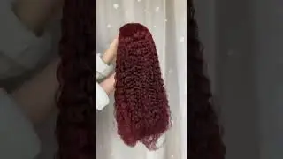 150% density 32inch curly 99j custom color full frontal wig Preplucked and small knots high quality