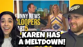 Funniest News Bloopers Part 5 | KAREN COULDN’T BREATHE! | First Time Reaction 