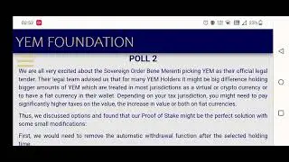 yem foundation polls for some exciting information in 2023 so horry up for polls for yem coin