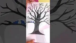 Finger print tree 🌳🌴 #art #shorts