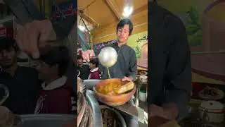 Huge bong siri paye in wooden bowl | beef paye making unique way of serving in wood bowl
