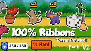 100% All Ribbons (Hard mode & Tokens) Fire pup & Dirty rat [Super Auto Pets]