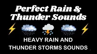 Rain & Thunder Sounds for Sleeping, ASMR | Thunderstorm, White Noise, Stress Relief
