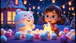 Five Little Marshmallows Playing Count & Jump | Nursery Rhymes for Kids & Baby Songs